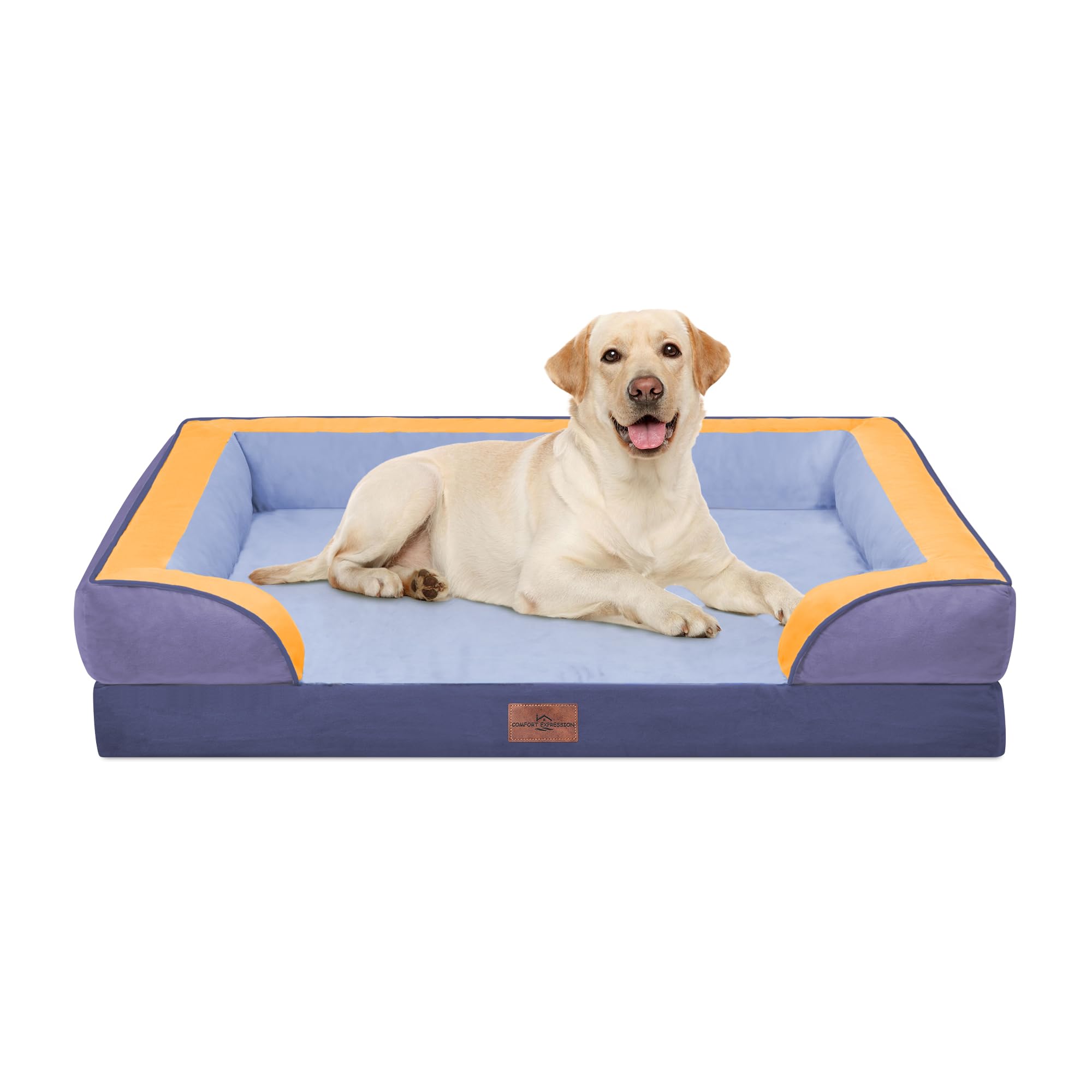 Comfort Expression Orthopedic Dog Bed for Extra Large Dogs with Bolster