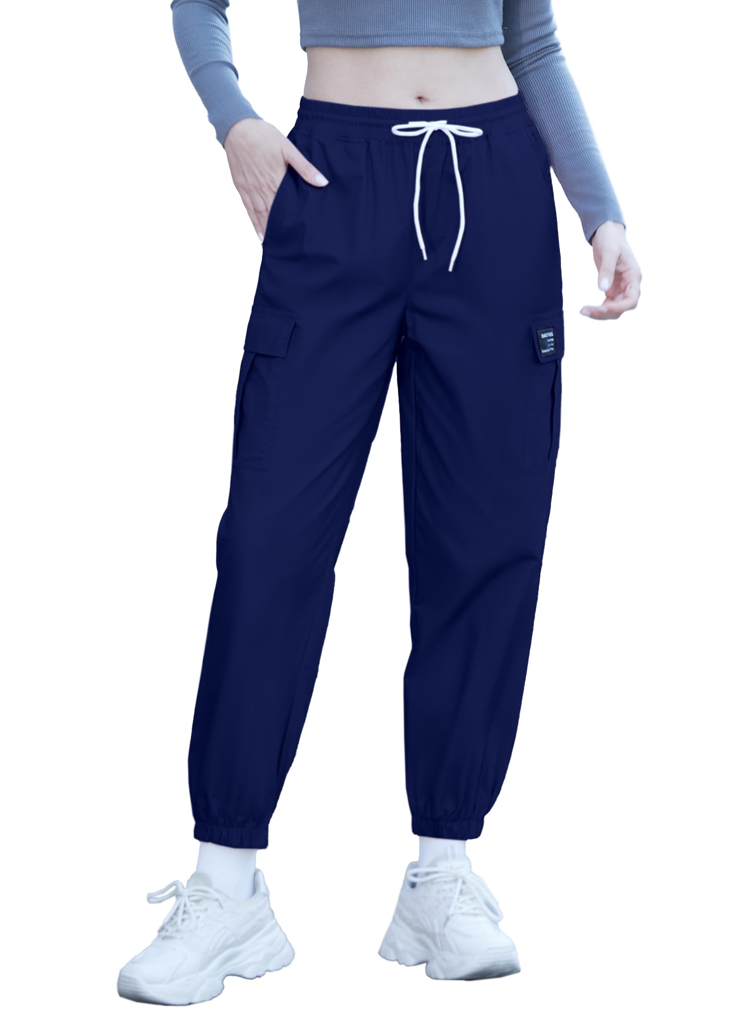 SANGTREE Girls &amp; Womens Drawstring Cargo Jogger Pants,3 Years - Women 3XL