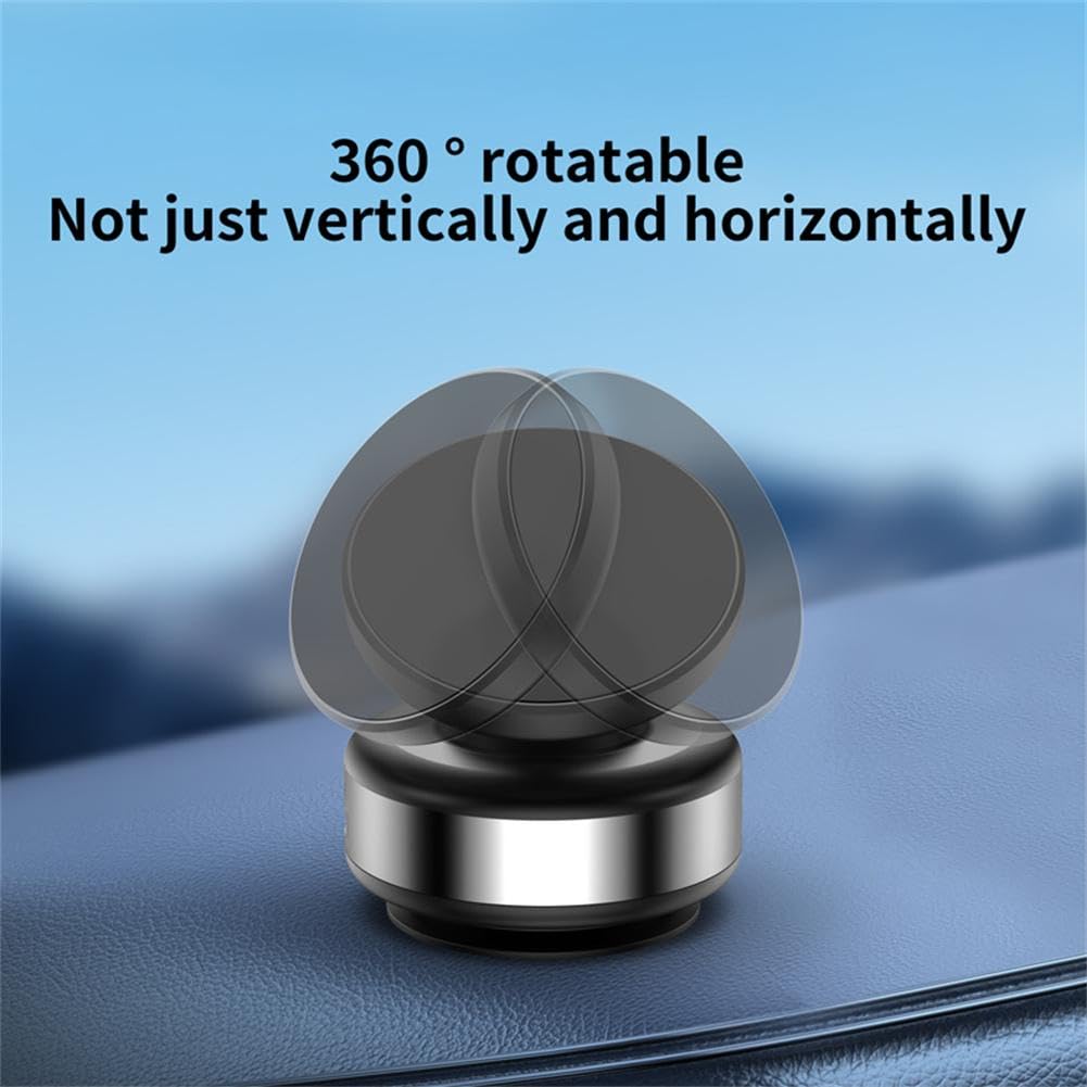 Supporto magnetico per telefono da auto con ventosa rotante a 360 gradi Supporto per telefono cellulare in lega di alluminio ABS forte aspirazione per auto, cucina, mirro, palestra, bagno, doccia e