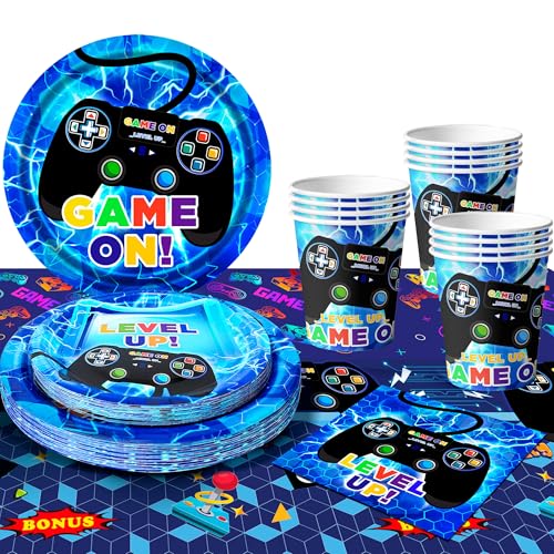 Fournitures de fête de Jeu Vidéo,Jeu Vidéo Party Vaisselle set - Vidéo Assiettes & Jeu Vidéo...