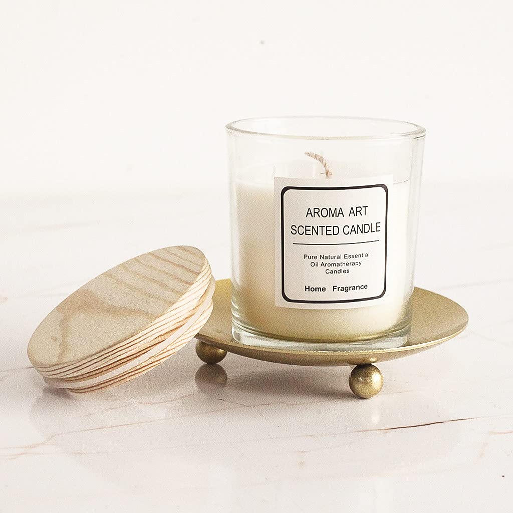 Bougeoir 5 Bras Métal Candélabre Doré à 5 Bras LANLONG - 38,9 Cm - Pour Bougies Piliers - Centre De Table Mariage Ou Fête Bougeoir Bougies Piliers