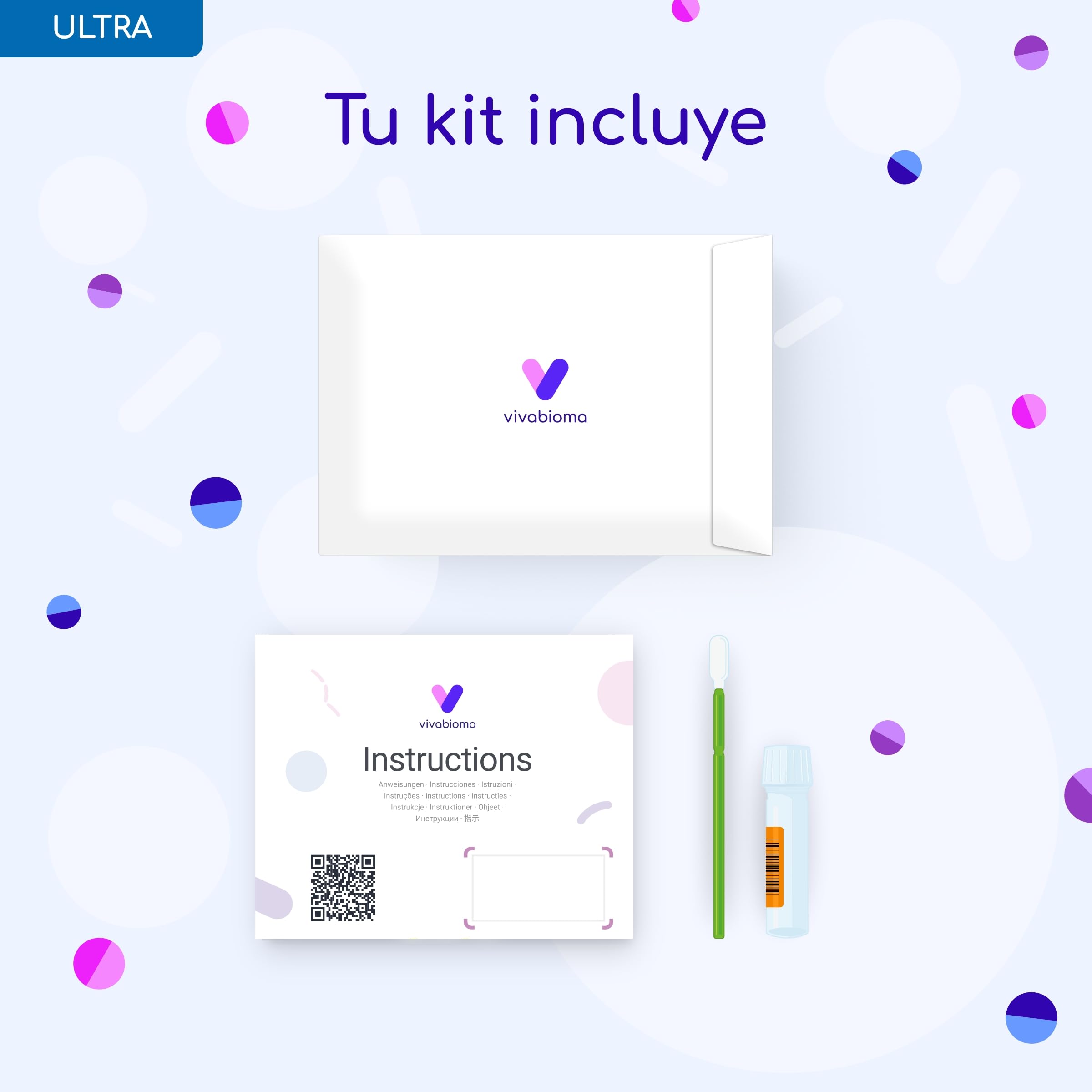 Ultra - Test de Microbioma con Análisis de Machine Learning (IA) | Perfil Personalizado de Salud Digestiva, Superalimentos, Probióticos y Resistencia a Antibióticos | 50+ Informes
