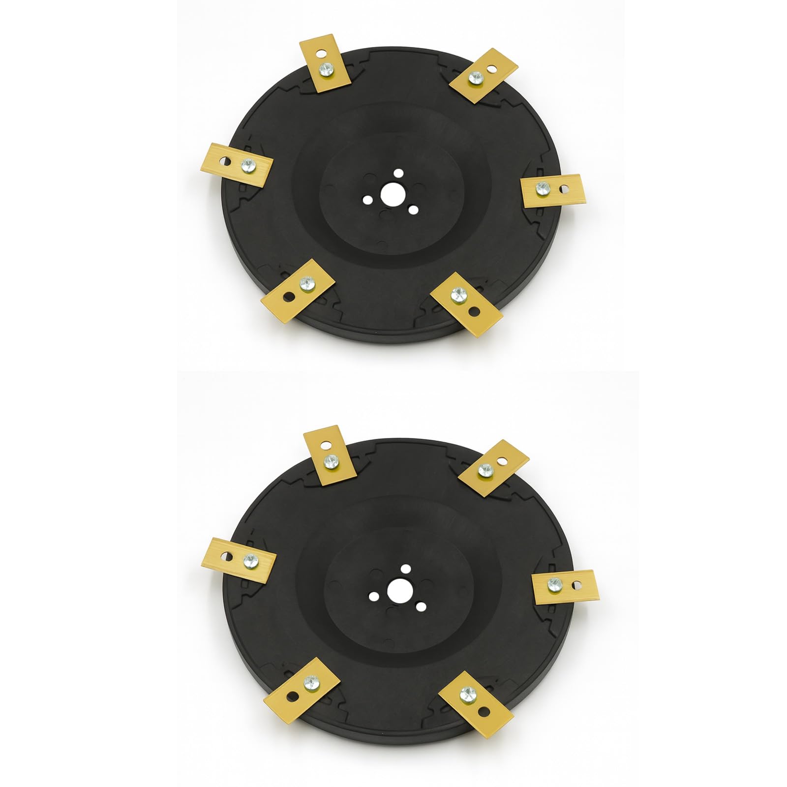 Discos moldeados por inyección de 6 cuchillas para cortacésped Luba 1 y 2, fabricados con polipropileno reforzado con fibra de vidrio, se adapta a modelos 2024, paquete de 2 actualizaciones
