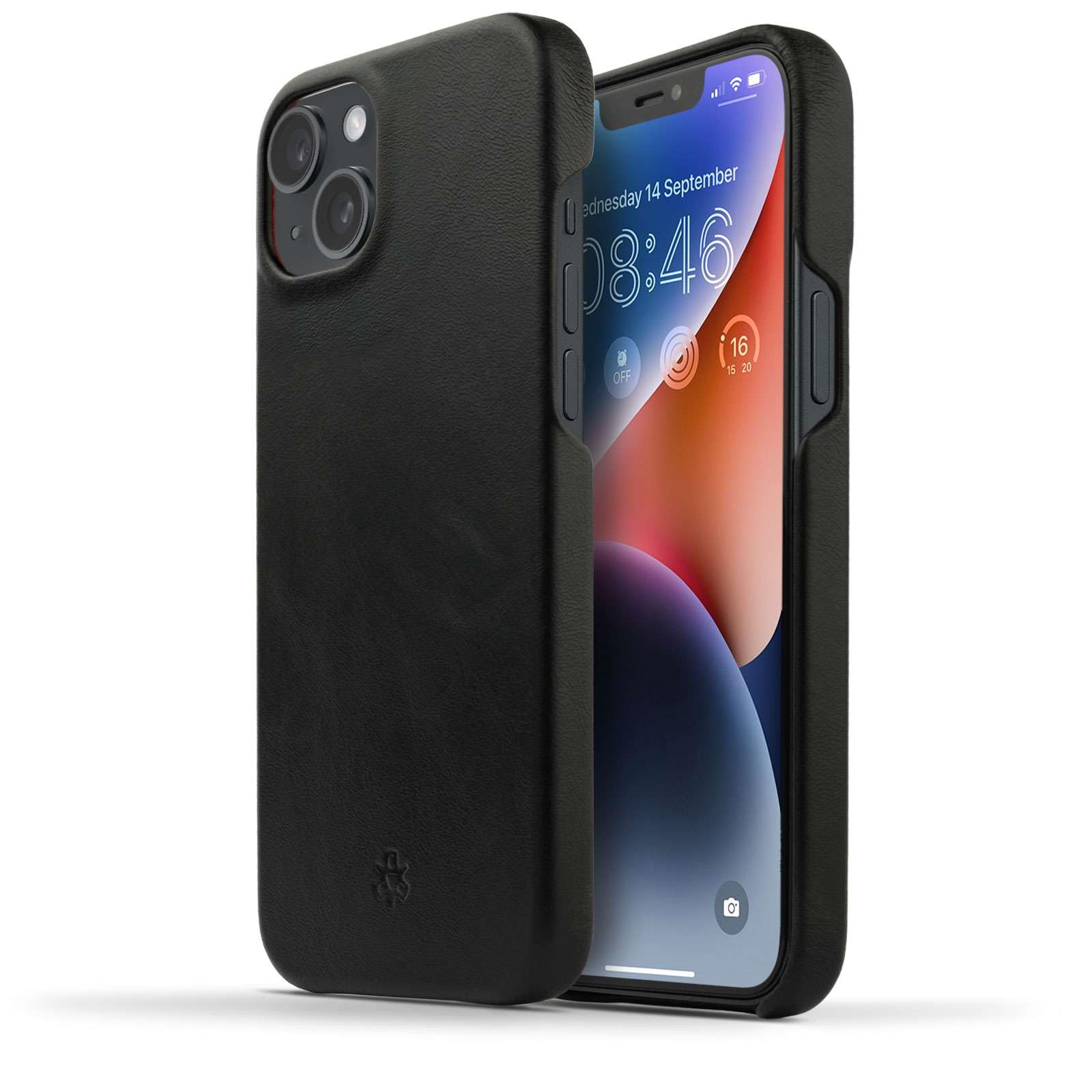 Coque iPhone 14 Plus MagSafe en cuir véritable noir chic | NOVADA - 6