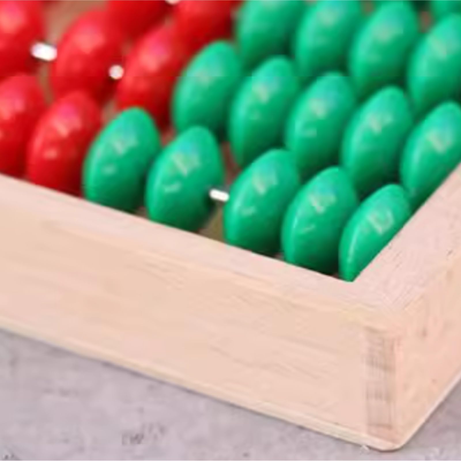 zabawki antystresowe dla dzieci, Drewniane liczydło w kolorze do liczników koralików matematycznych nauki i liczb przyborów szkolnych(50 beads)