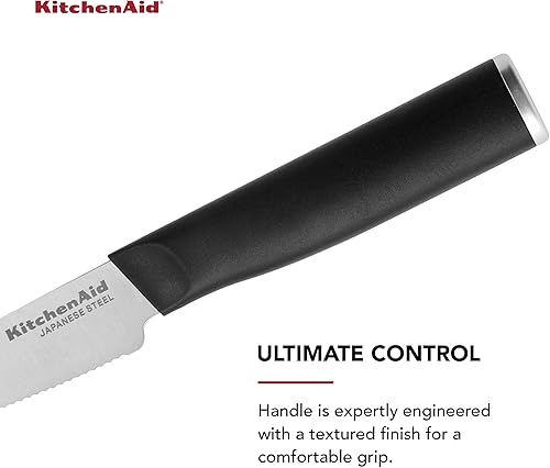Miniatura 40 de KitchenAid Cuchillo de carnicero clásico con cubierta de hoja de ajuste personalizado, 6 pulgadas, cuchillo de cocina afilado, hoja de acero