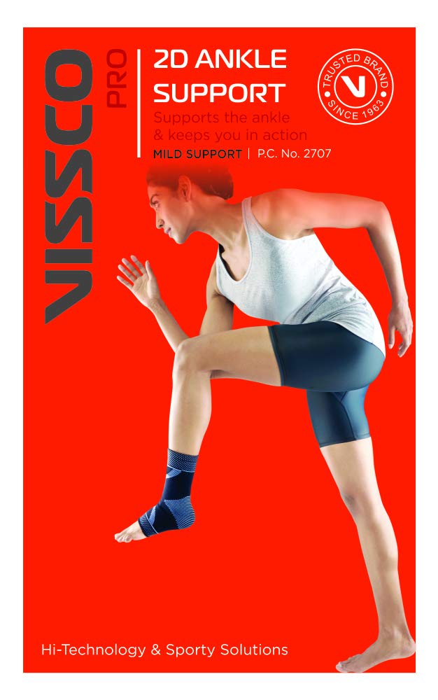 Buy Vissco 2D Ankle Support, Stretchable Ankle Support for Injured Ankles, Arthritic Pain