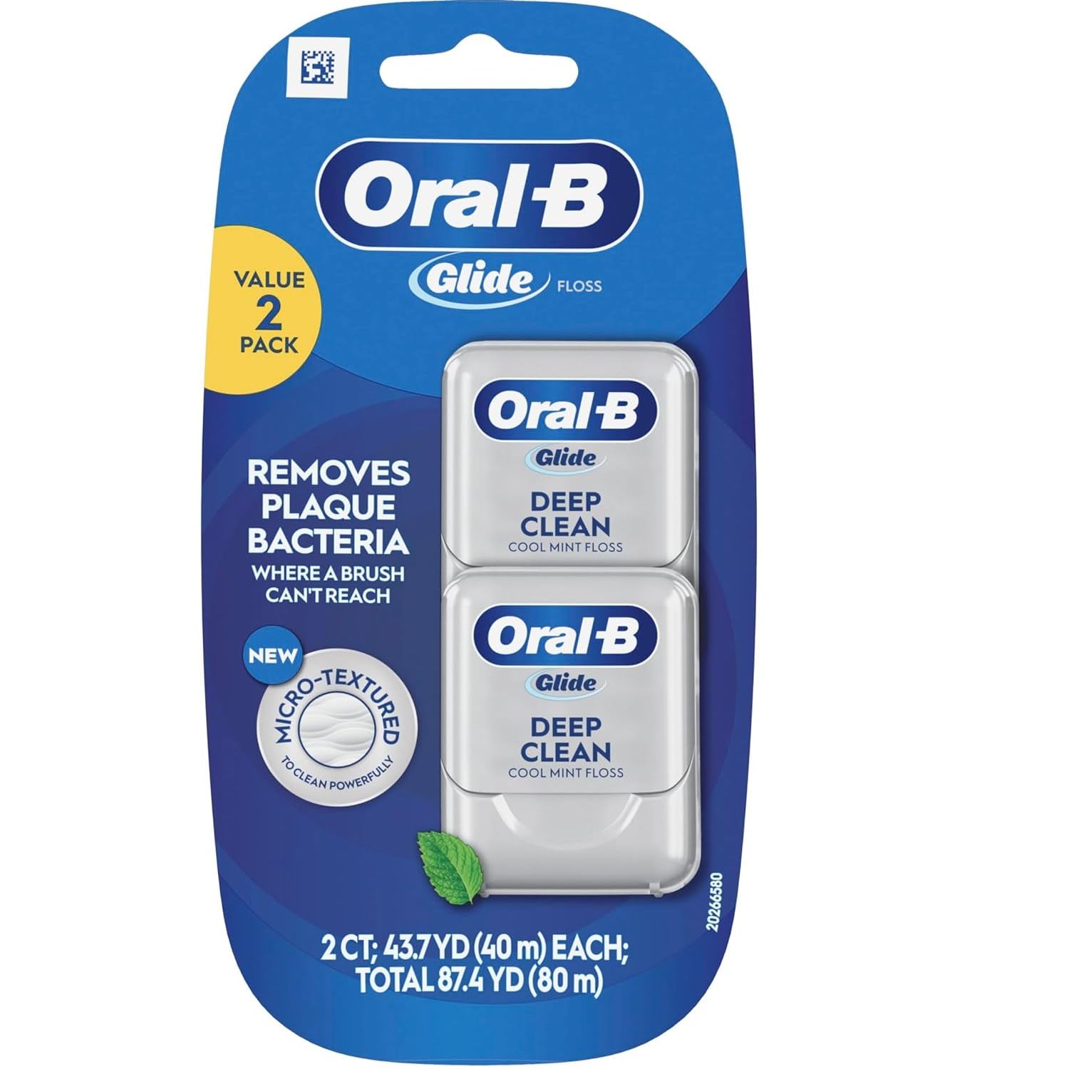 Oral-B Glide Pro-Health Deep Clean Zahnseide, k?hles Mint, 40 m, 2 St?ck