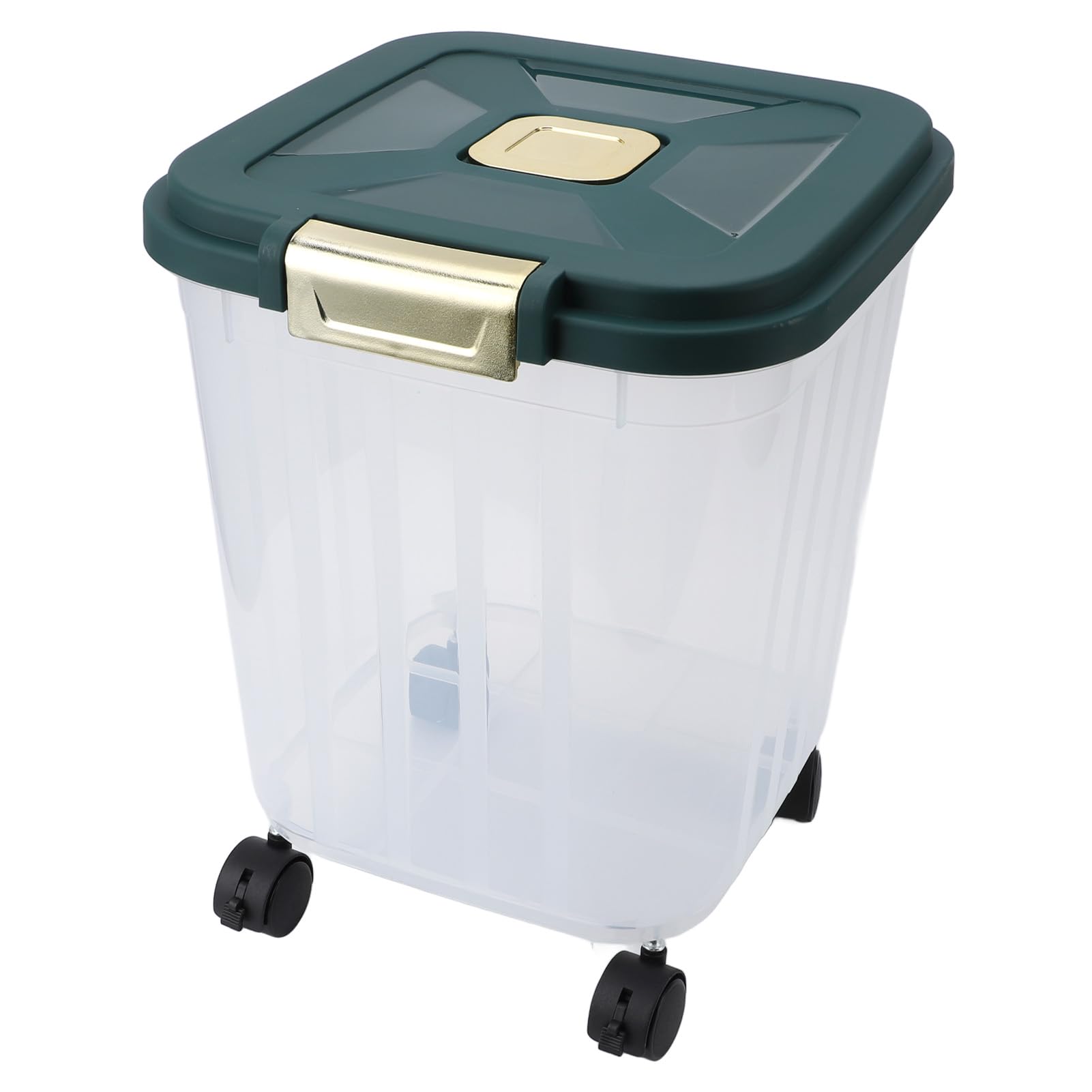 Cryfokt Contenedor para Almacenamiento de Arroz de Gran Capacidad con Sello Hermético y Ruedas Giratorias para Facilitar el Transporte, Ideal para Cocina y Comedor (Pequeña)