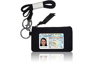 Vera Bradley Lanyards for ID Badges for Women Cute - Black-2 Premium Quilted Microfiber