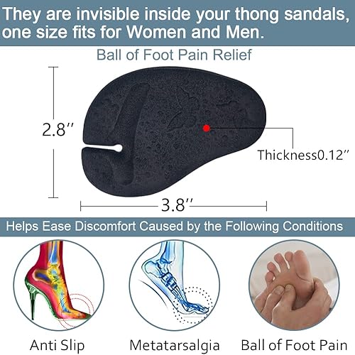 Miniatura 3 de Almohadillas metatarsianas, almohadillas de bola de pie para mujeres y hombres, almohadilla antideslizante, almohadillas de gel autoadhesivas para