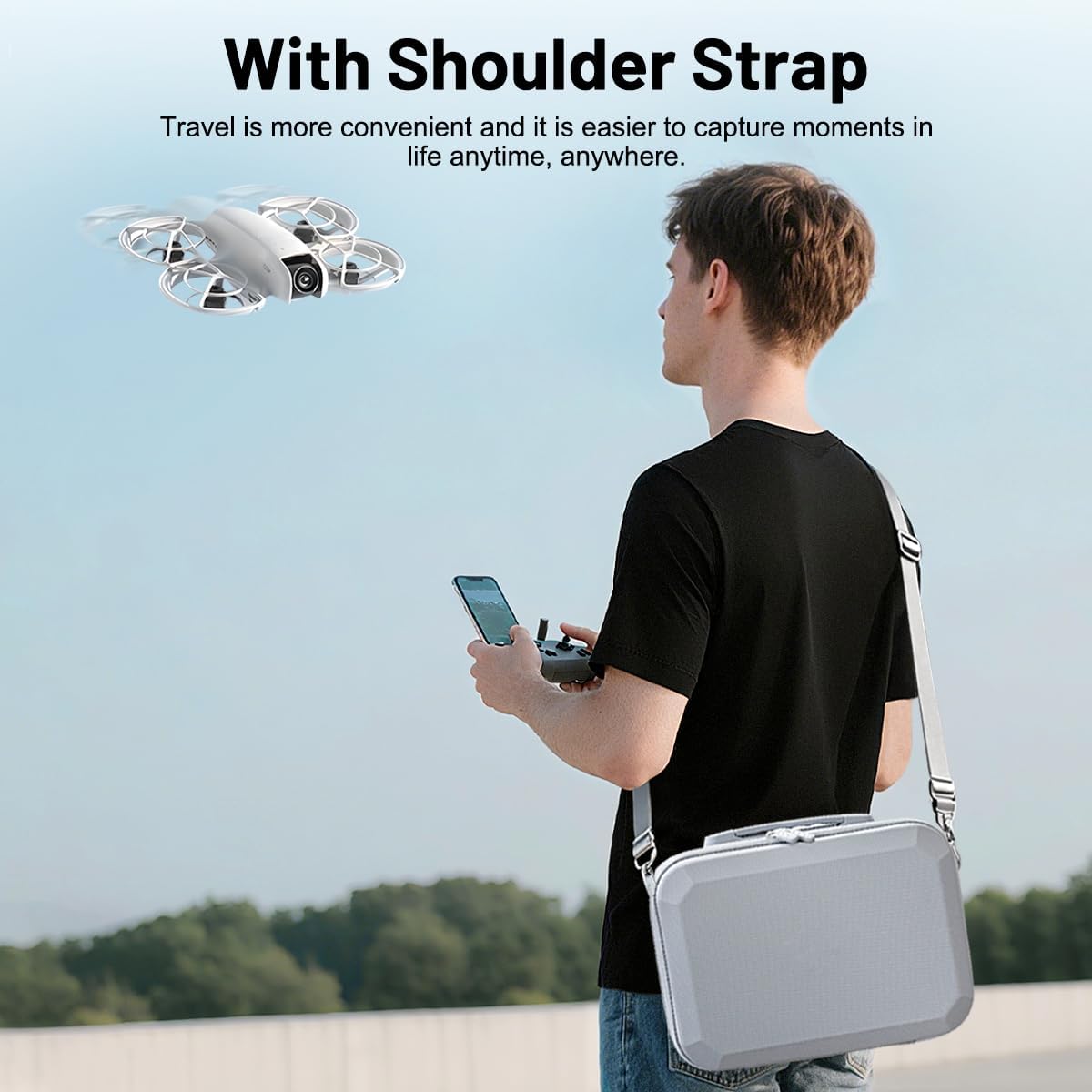 VicBou Sacoche de Transport pour DJI Neo 1 Sac de Rangement Kit, étui de Transport de Voyage pour DJI Neo 1 Fly More Combo Valise Compacte étanche Accessoires, pour Rangement Drone