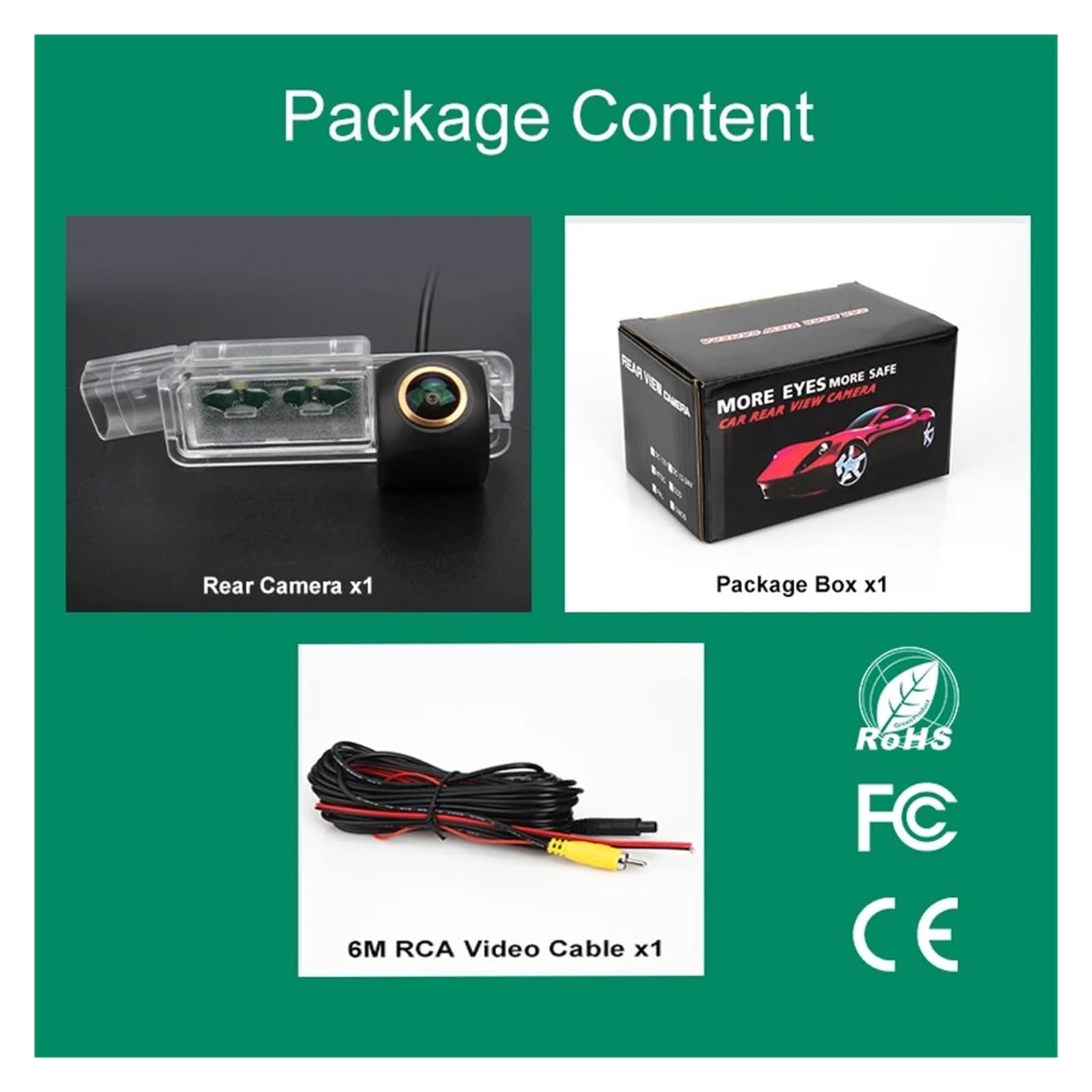 cámara Trasera Cámara Visión Trasera Marcha Atrás para VW para Golf para Passat MCCD/AHD 1080P con Ojo(AHD1080P-175deg)