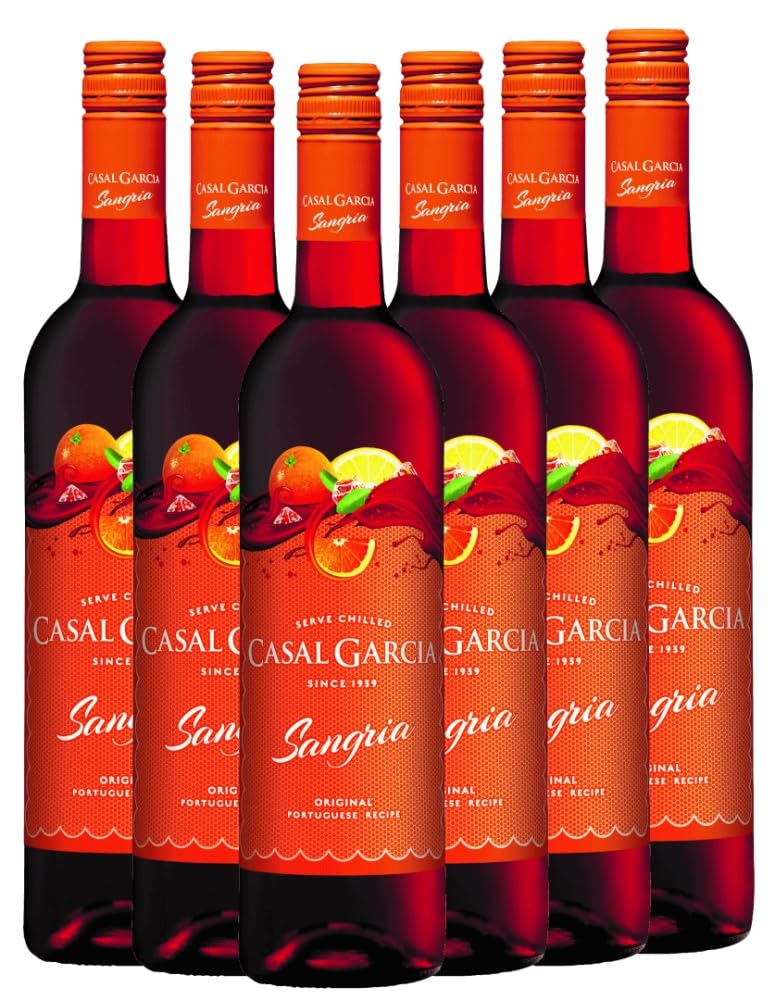 Sangria Casal Garcia Weinhaltiges Getränk 6 x 0,75l VINELLO - 6 x Weinpaket inkl. kostenlosem VINELLO.weinausgießer