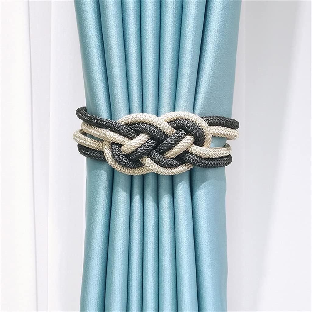 Curtain Straps Buckle Magnet Chinese Knot Living Room Soft Decorative(A)