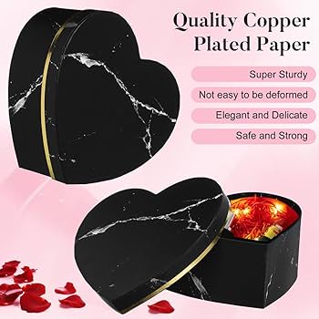 Amazon.com: NUOBESTY Heart Shaped Boxes with Lids 3 Sizes