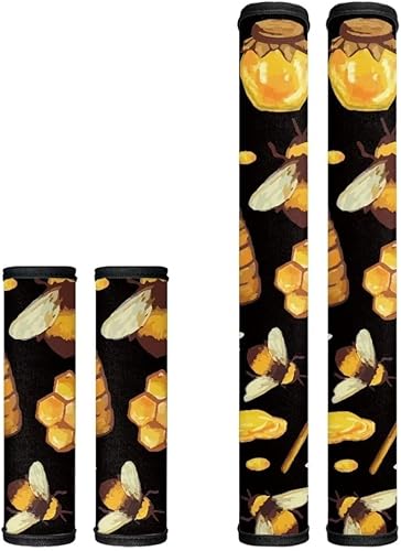 Daisy Bee Honey - Juego de 4 fundas para manijas de puerta de refrigerador, fundas para manija de horno, lindas manijas de decoración de