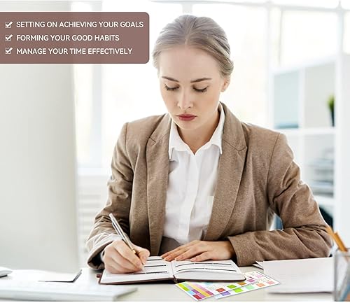 Miniatura 8 de Planificador de objetivos y vida planificador mensual y semanal sin fecha de lujo para aumentar la productividad, lograr objetivos y hacer la vida