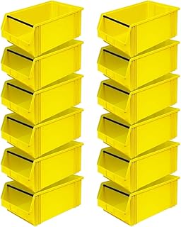 12 recipientes apilables CLASSICBOX FB 2, 510/450 x 300 x 200 mm, 27 litros, color amarillo