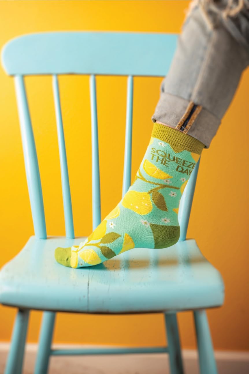 Karma Lets Split Crew Socks - Cute and Funny Socks for Women - Bright and Colorful Designs - One Size Fits Most - Bananas - Image 3