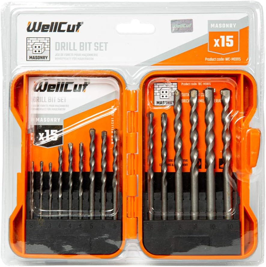 Masonry Drill Bit Set 15Pieces 310mm Professional Concrete Drill Bit