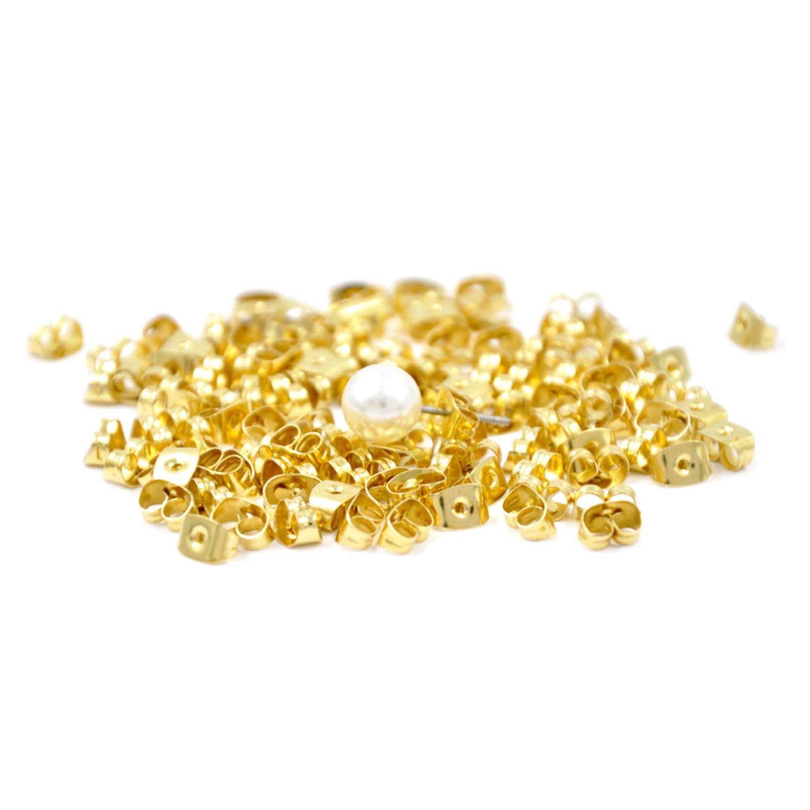 Buxuaaaa 1000pcs Earring Back Replacements for Studs Earring Backings Secure Hypoallergenics Locking Butterfly Ear Stoppers Ear Stoppers