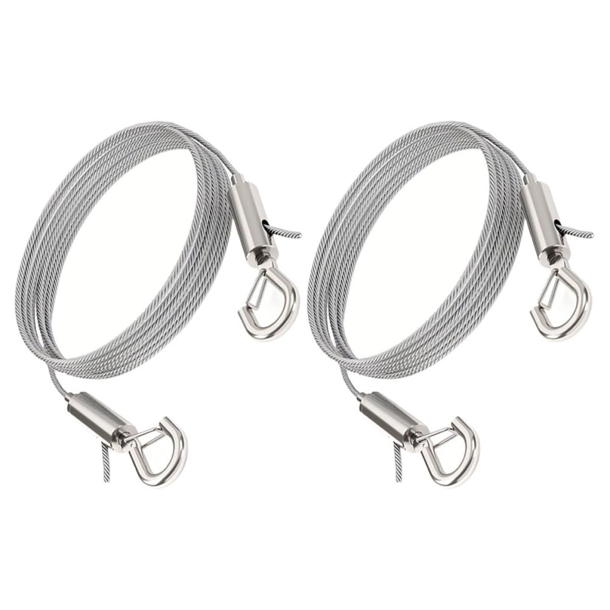 Cable de acero inoxidable plateado con gancho doble de alta resistencia para marcos