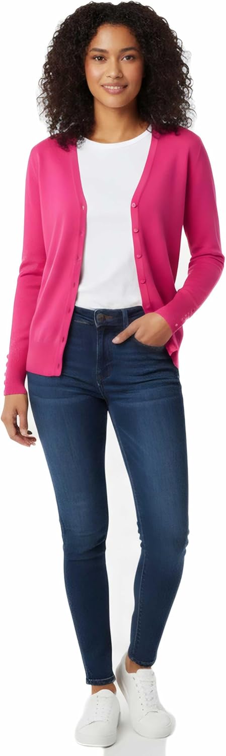 Allsense Women's Long-Sleeve Lightweight V-Neck Cardigan Sweater - Image 3