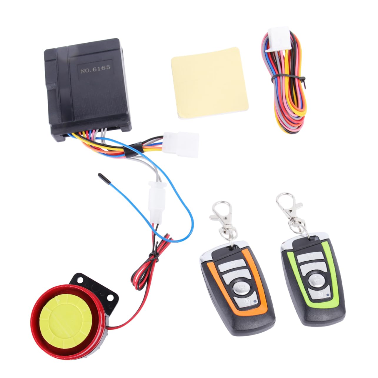 Alarme de Sécurité Antivol Moto 2 Pièces Télécommande Double Fonction Anti-hijacking et Immobilisation Moteur en Abs pour Scooters