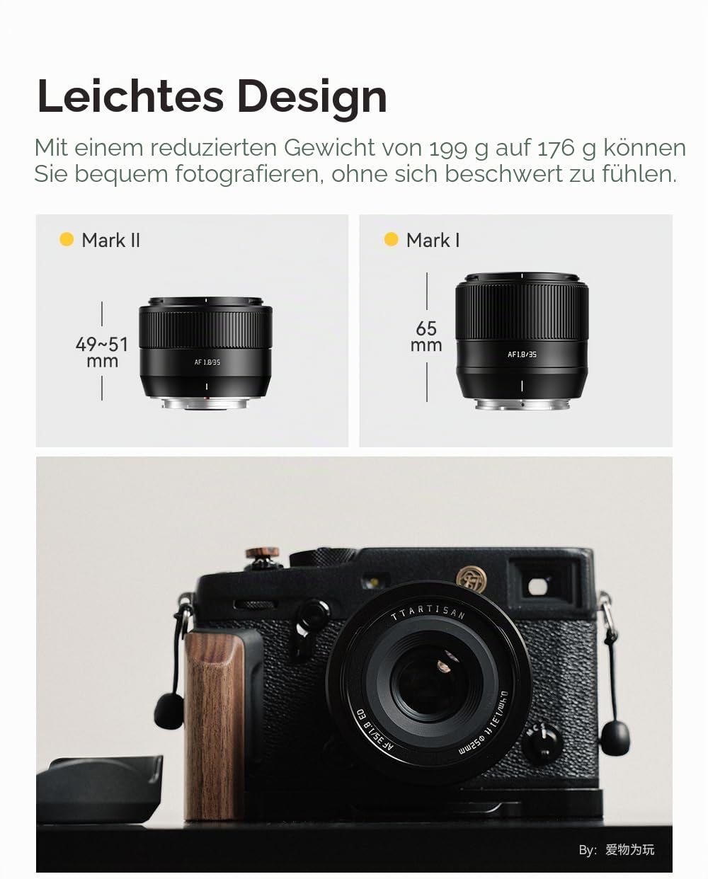 TTArtisan 35 mm F1.8 II Metallgehäuse, Autofokus, AF-Objektiv, kompatibel mit Sony E-Mount, Schwarz