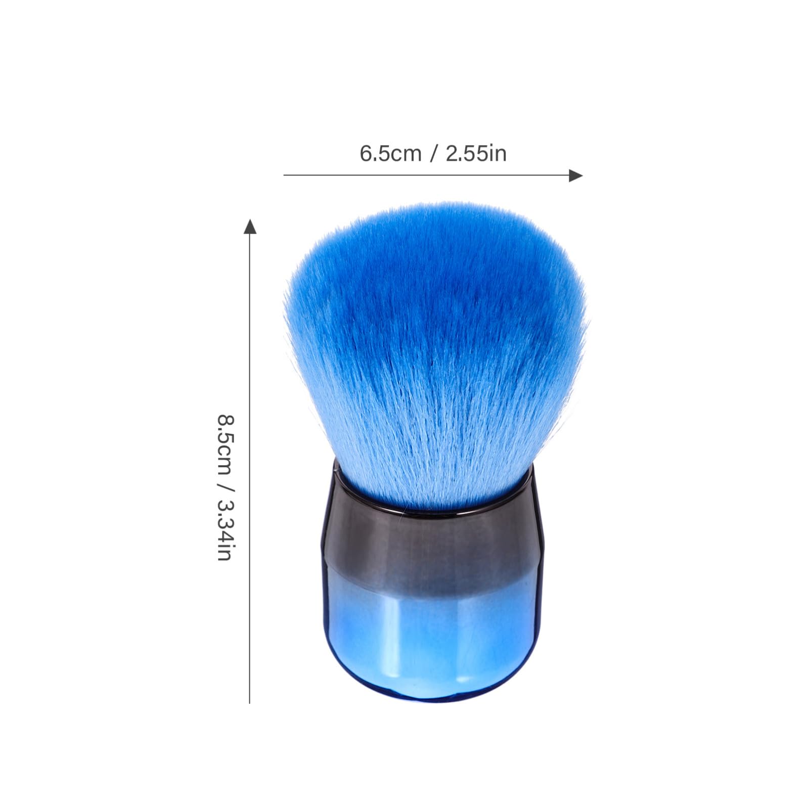 ZAQ Round Highlighter Fan Brush Setting Makeup Brush Blending Helps Lock in Foundation and Concealer, Black