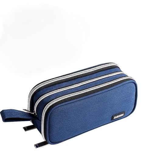 xincx Big Capacity Pencil Case Stationery Pouch,Multi-Colored Pen Pouch,Cosmetic Pouch Bag, Pen Bag with Zipper Bag for Boy Girl (New-Blue)