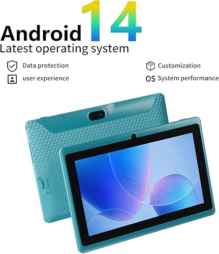 Miniatura 2 de Aheadthink Tablet Android 14 de 7 pulgadas, 8GB RAM 32GB ROM 1TB expandible, procesador Quad Core, cámara dual, Bluetooth, WiFi 6, batería de
