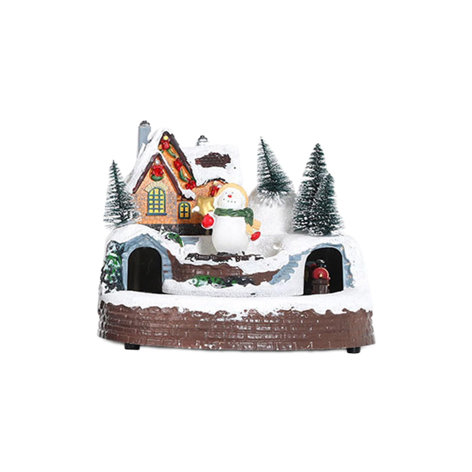 Árbol de Navidad Musical Tren Decorado Elegante Tren De Navidad Exposición Con Luces Y Música Para Un Ambiente Navidad