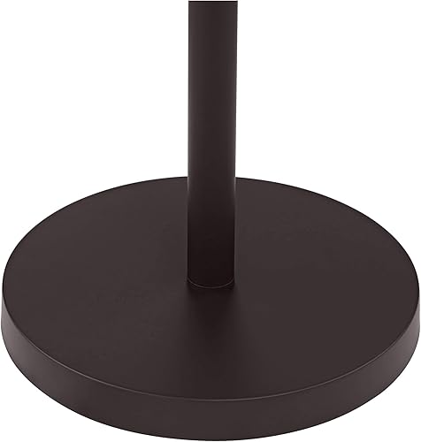 Miniatura 7 de Possini Euro Design Nayla - Lámpara moderna de pie de 62.5 pulgadas de alto, columna delgada de acero bronce, tela blanca rota, decoración de