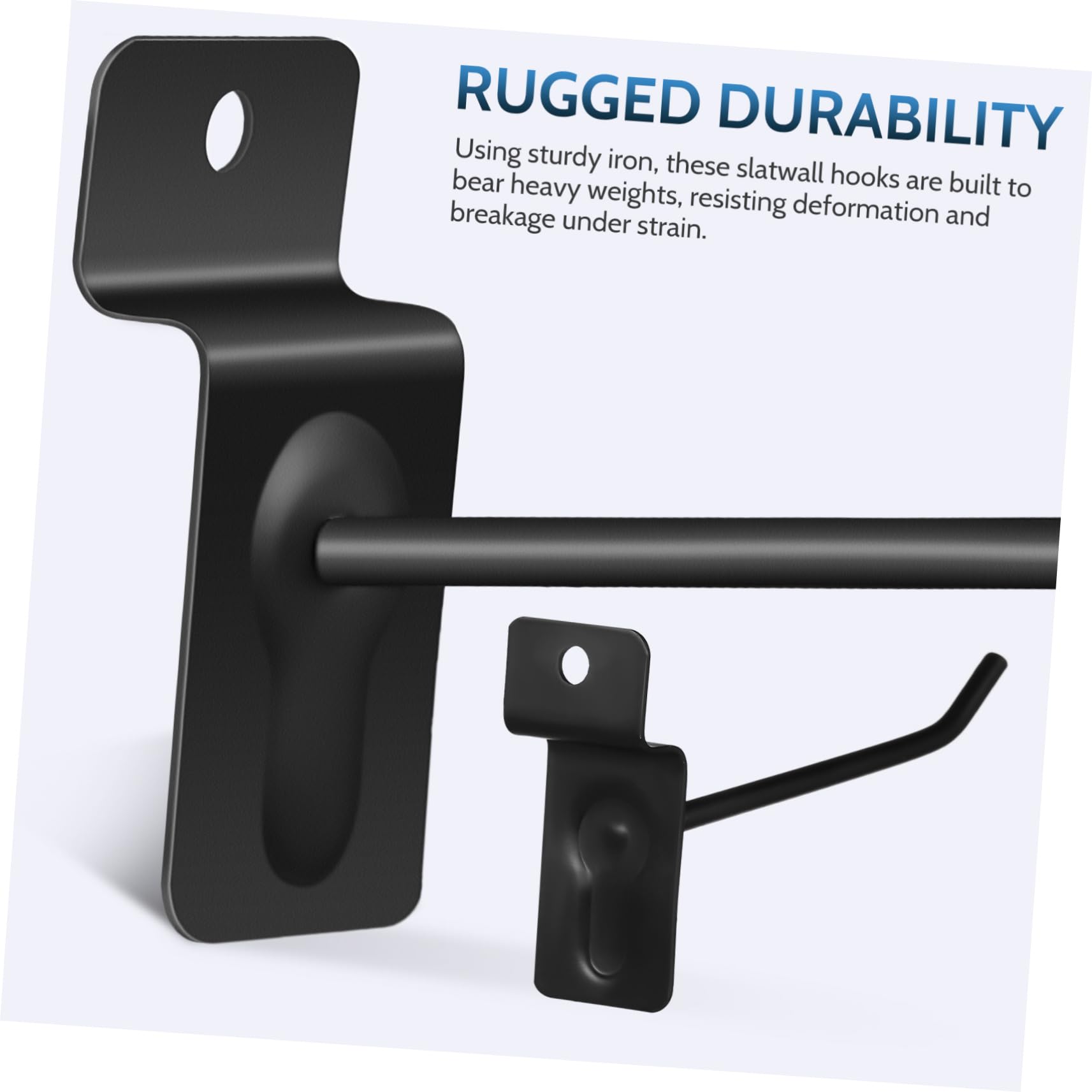 100pezzi Ganci Dogati Resistente Da Ganci Per Pannelli Supporti Da Muro Per Negozio e Garage Facile Installazione e Design Moderno
