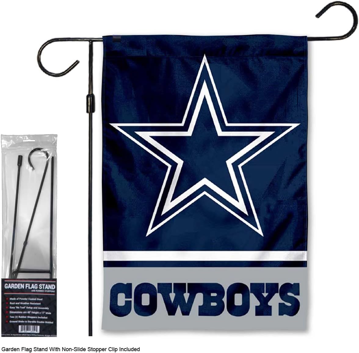Cowboys Garden Flag and Stand Pole Holder Mount - Image 2