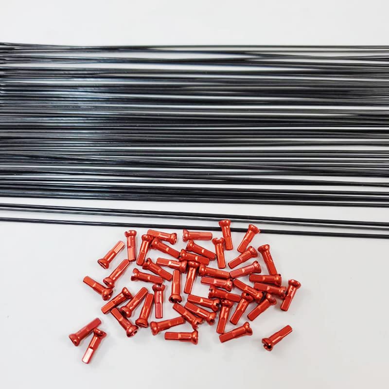Raggi Bicicletta Light Dritto Pull Calibro piatto 14 2.0mm nero 10pcs / lot Spokes Thread(265mm)