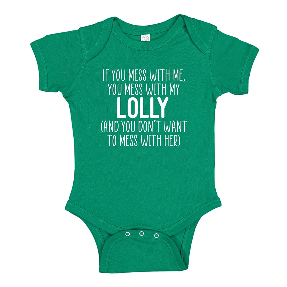 Don't Mess With My Lolly Baby Bodysuit One Piece or Toddler T-Shirt Funny Grandma Gift Idea