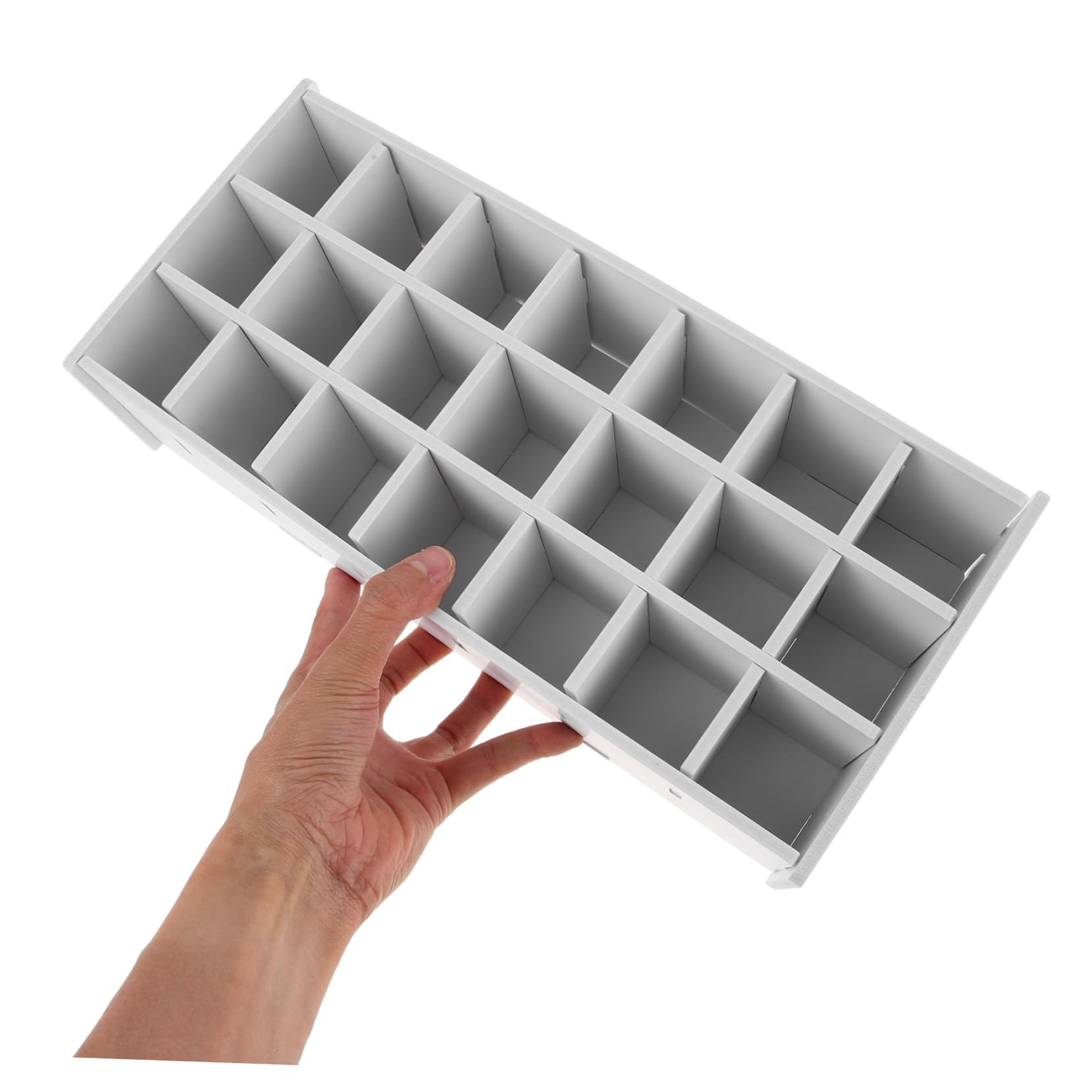 Uonlytech Organizer Storage in Legno Bianco Multi-slot per Pigmenti, Scatola da Tavolo per Vernici per Casa e Scuola, Supporto Compatto per Amanti della Pittura