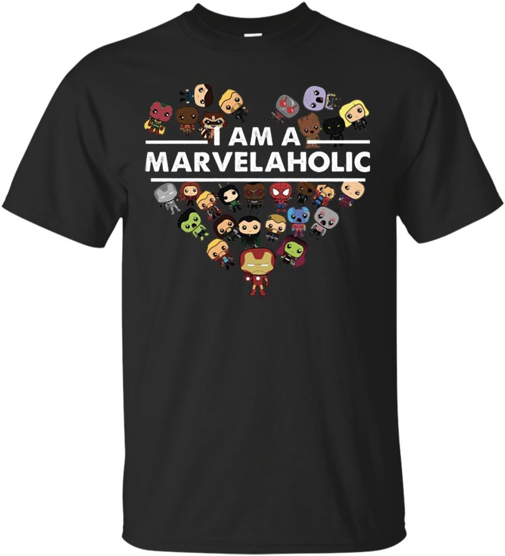 i am marvelaholic t Shirt (Black;L)