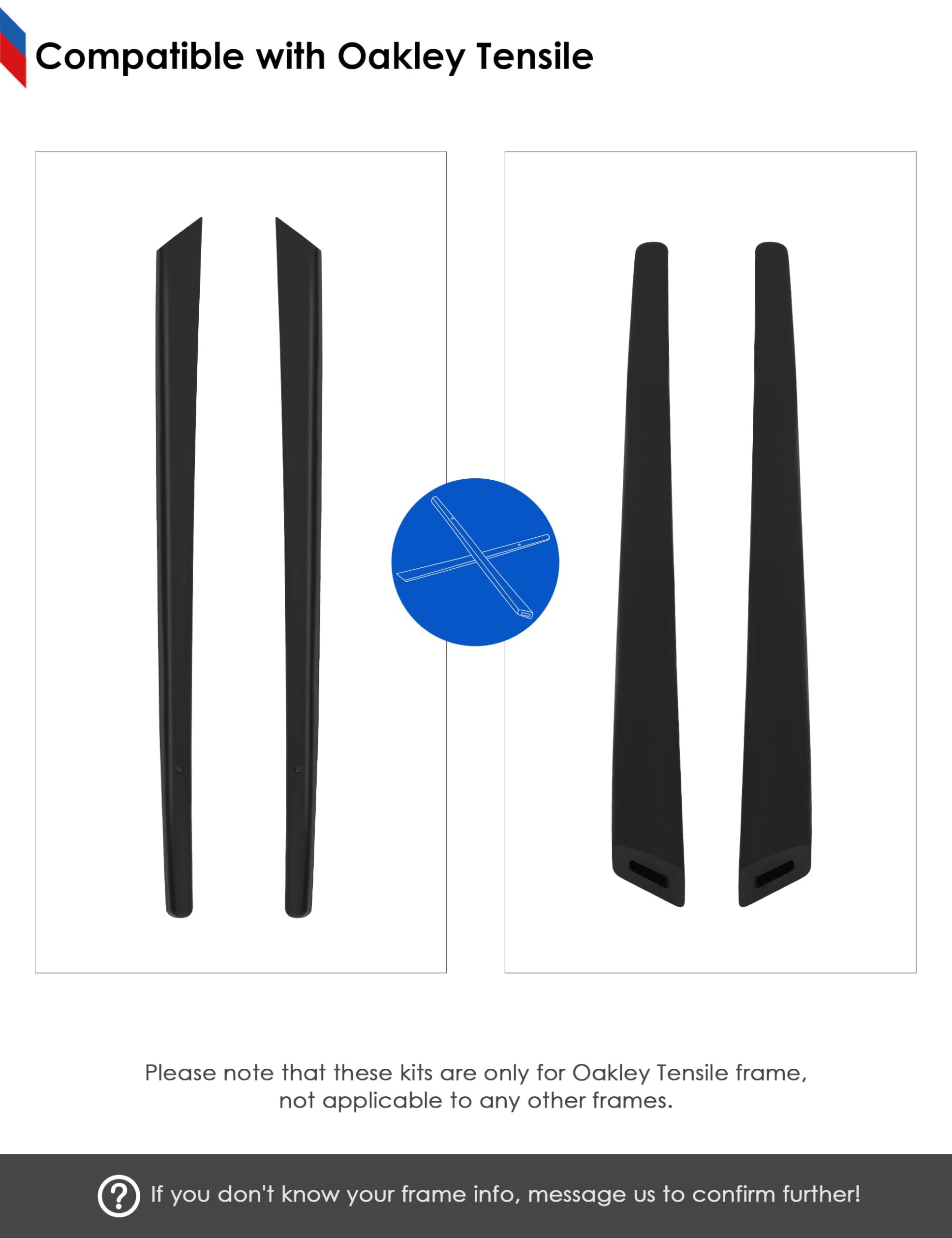 BlazerBuck Calcetines de repuesto para gafas de sol Oakley Tensile OX8170/Trajectory OX8171