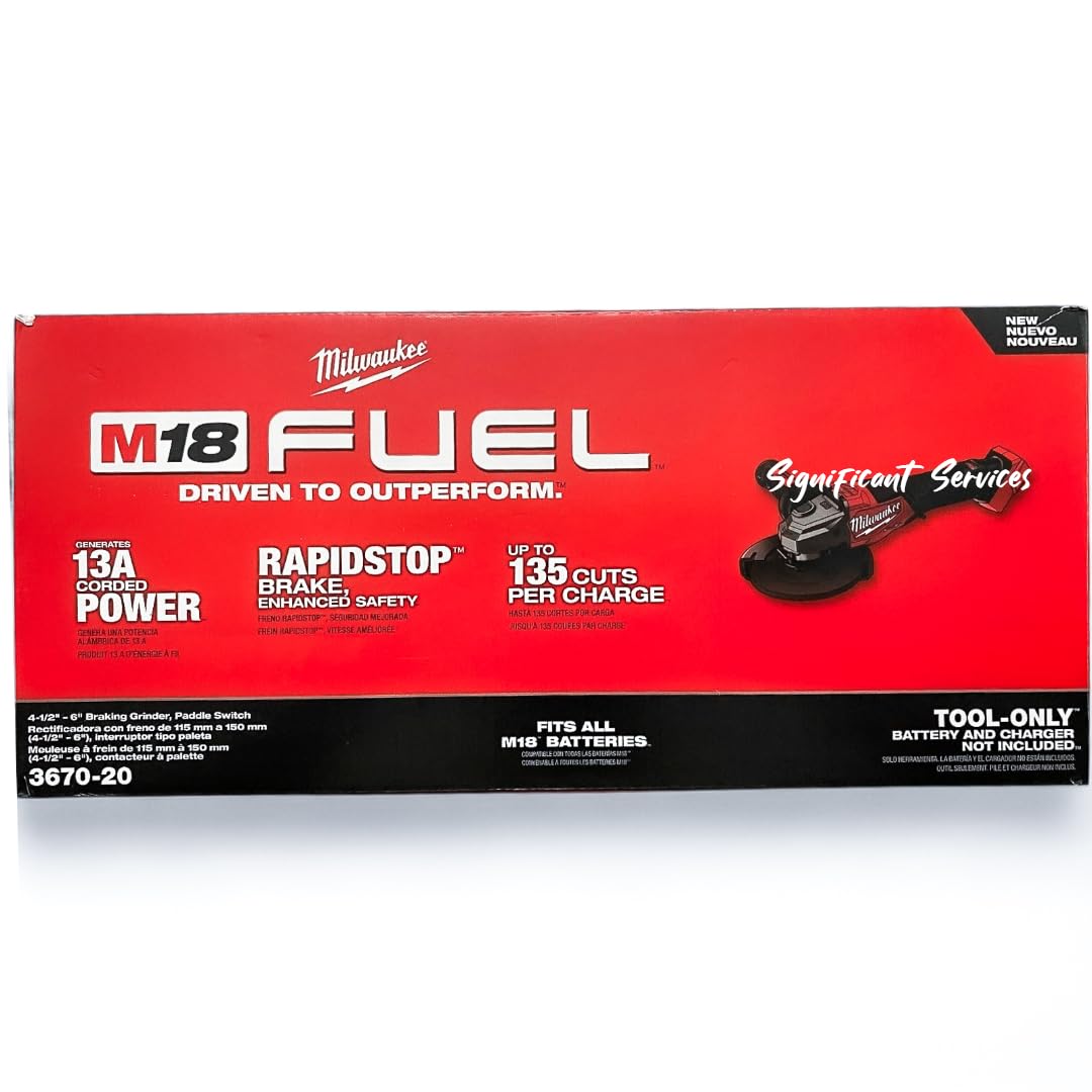 Milwaukee M18 Fuel Braking Grinder