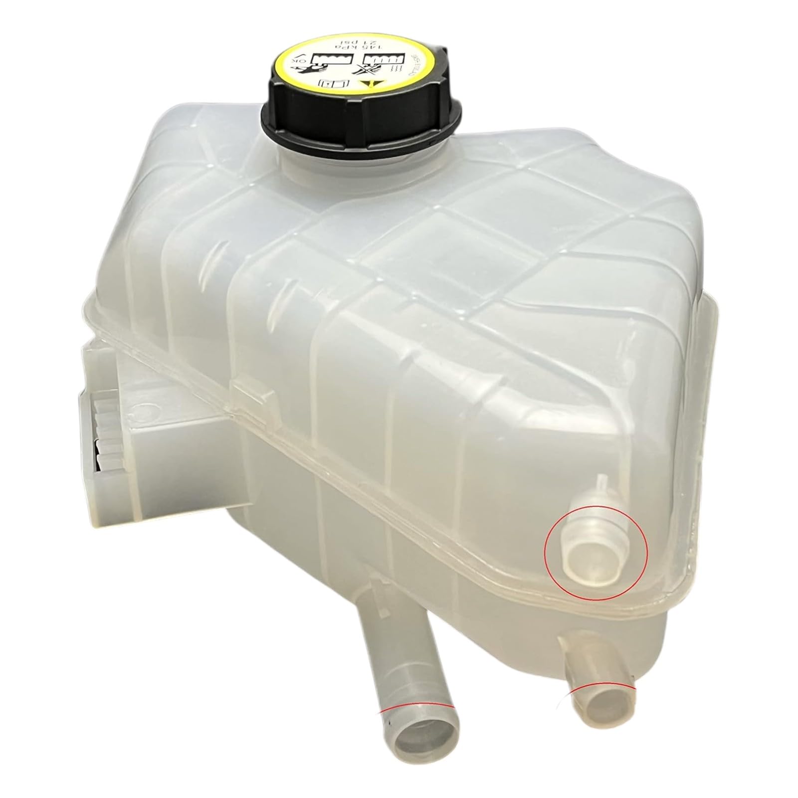 Vaschetta Acqua Serbatoio Radiatore completa di Tappo per B-MAX FIESTA VI KA - versione 3 Tubi Unico Lato - Codici 1513111/8V218K218AB - Compatibile, Non Originale