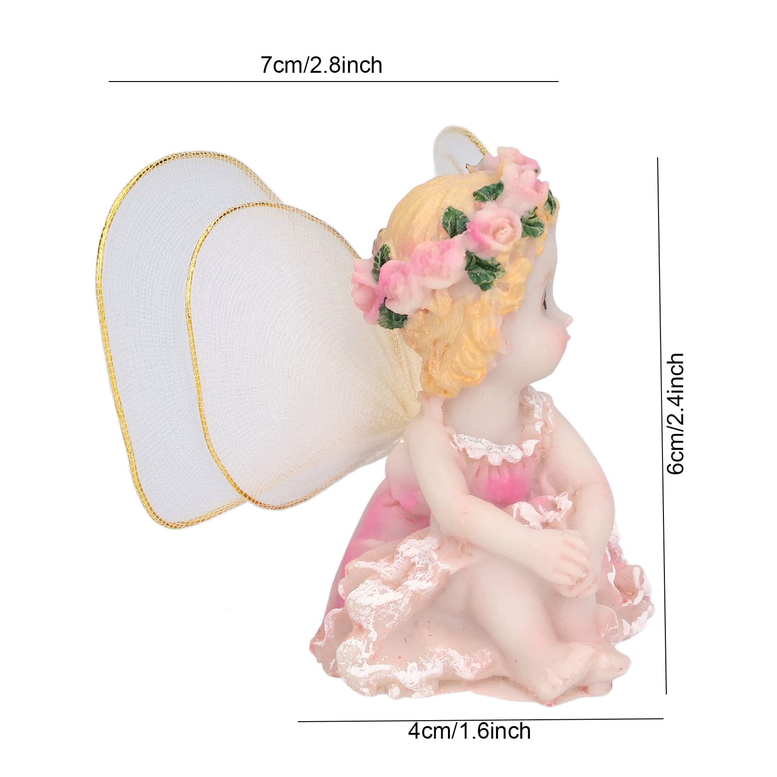 Mini Figuras De Hadas De Flores - 4 Piezas Para Decorar Jardín, Pasteles O Interiores | Resina Ecológica