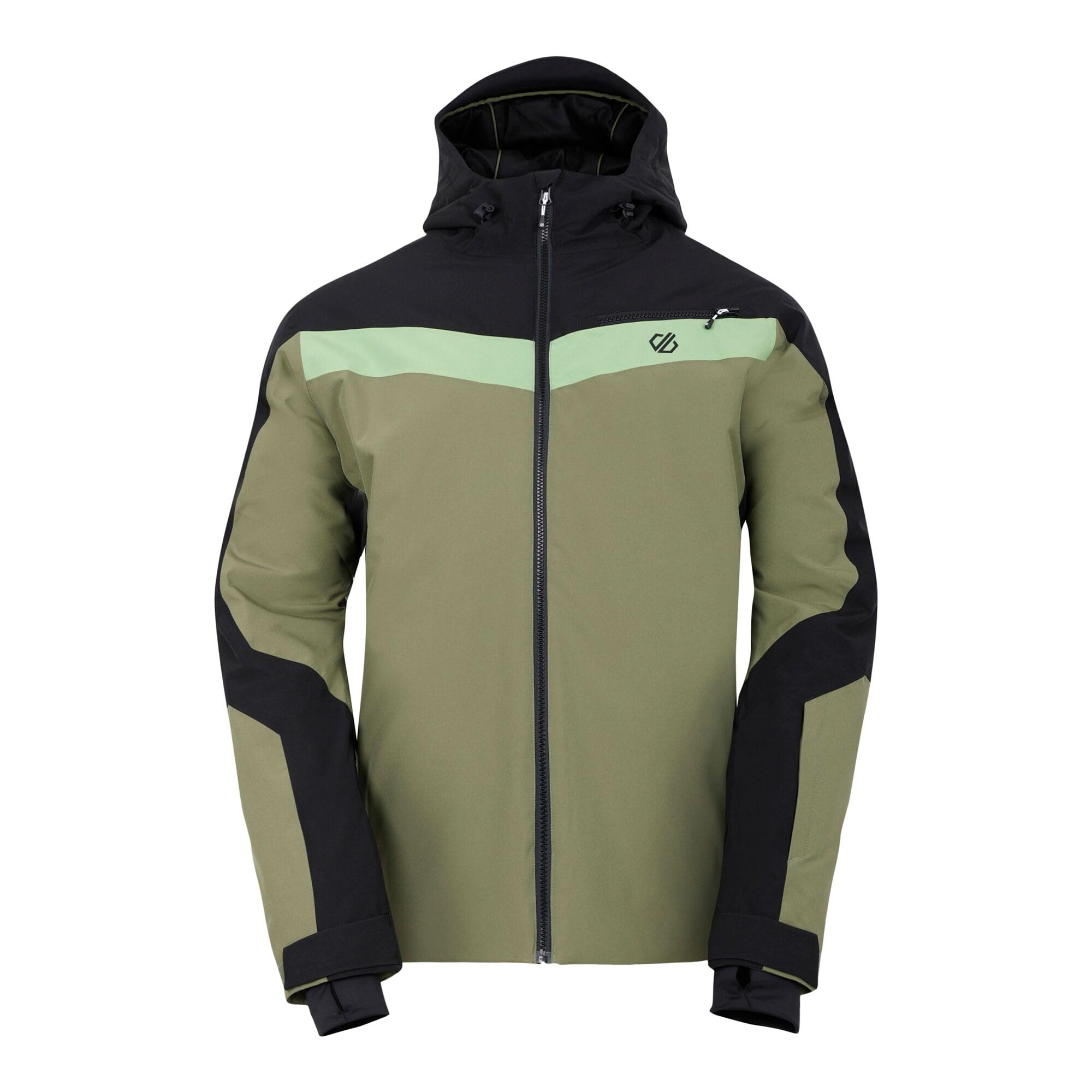Dare 2b Mens Eagle Ii Ski Jacket, Black Olivine Green, 3XL EU