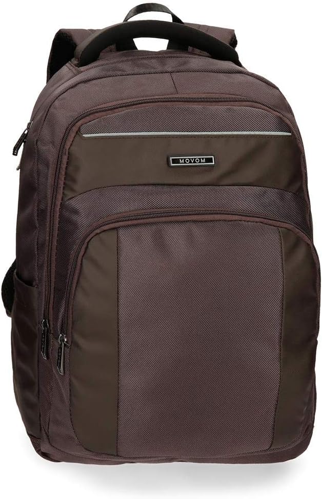 MOVOMClark Adaptable Backpack with USB output Brown 32x46x14,5 cms Polyester 17,3" 21.34L