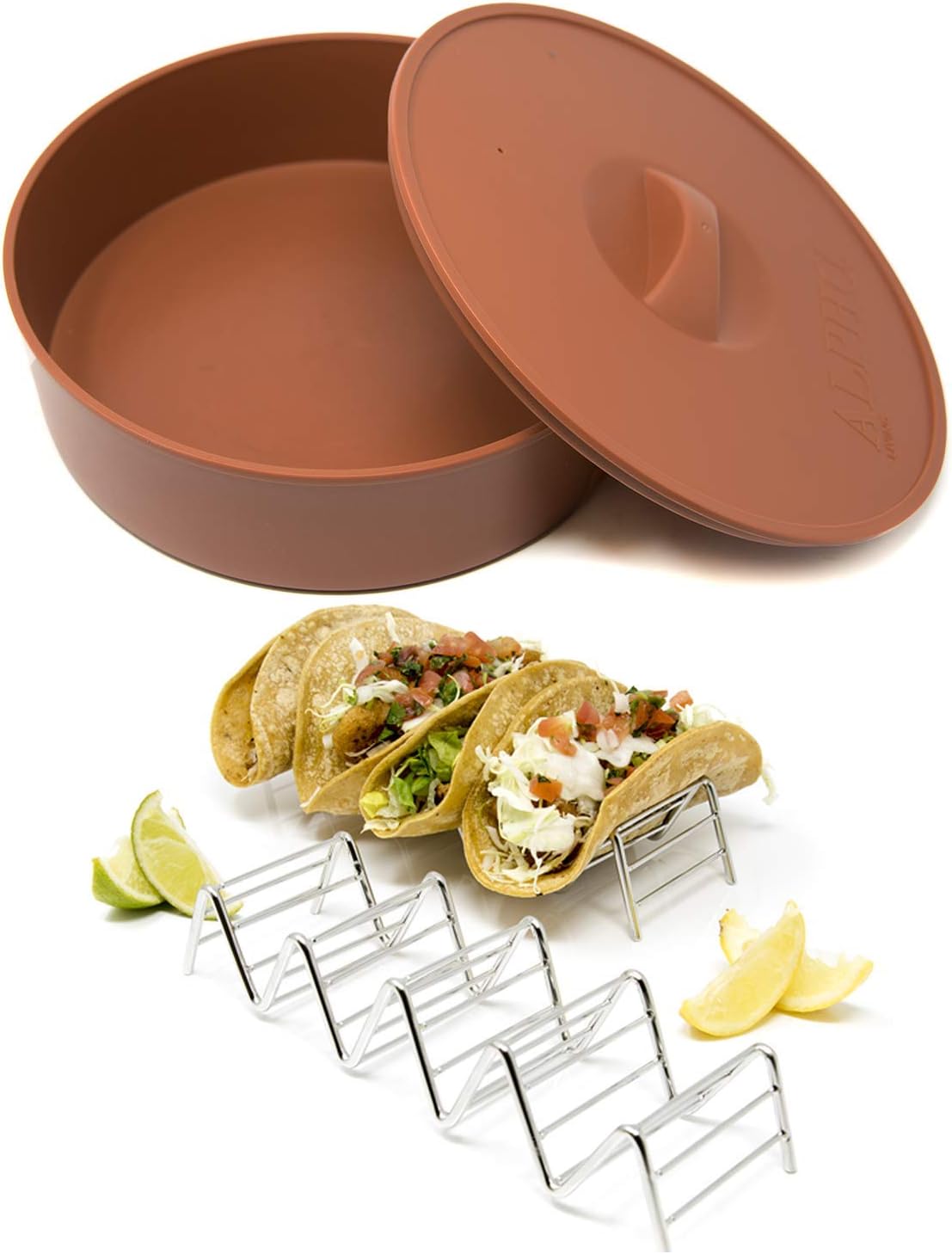 Ole Rico Mexican Tortilla Warmer/Holder - Corn Keeper, Basket Lid Server, Keeps Warm, Microwave Safe - Green