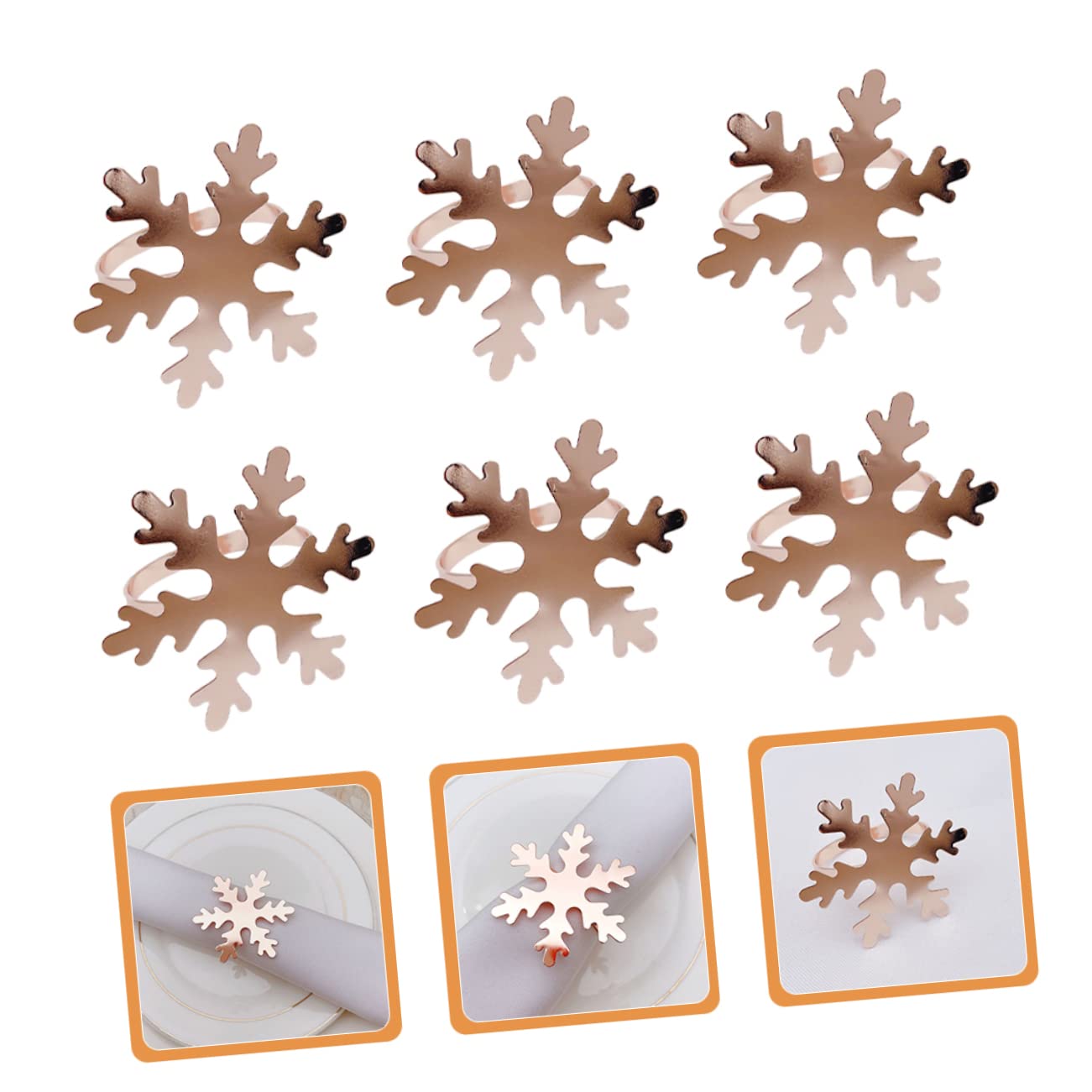 Healvian 30stücke Weihnachtsserviettenringe Schneeflocken-Design Tischdekoration Für Festlichkeiten Und Besondere Anlässe Hochwertigem Legierungsmaterial Für Hochzeiten Und Feiern