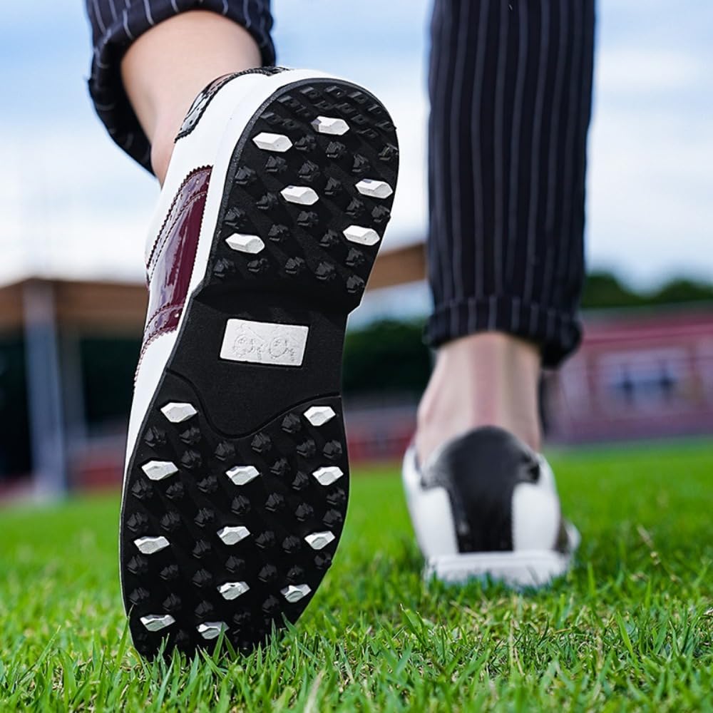 Scarpe da Golf, Scarpe da Uomo Stile Blocco, Antiscivolo e Resistente all'Usura